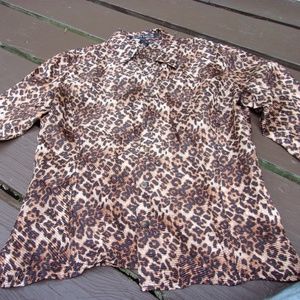 SCOTT TAYLOR Women's Large Leopard Design Shirt Top